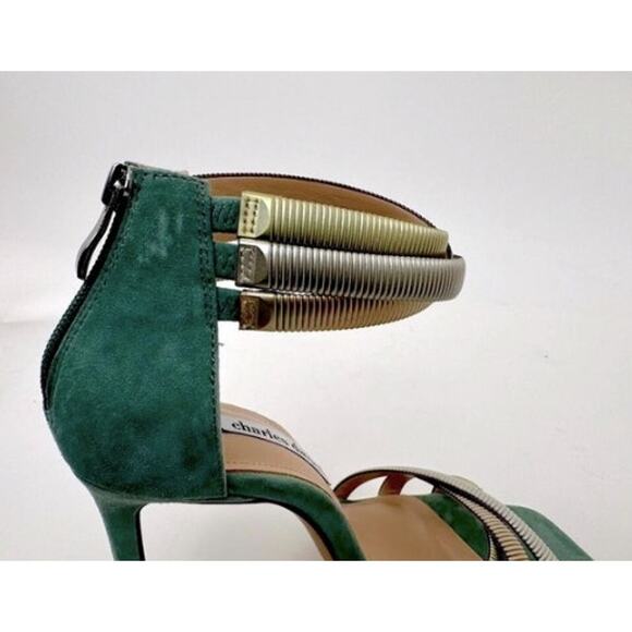 Charles David Women's Blue Electra Sandals Stiletto Suede Heels Size 8.5M - Picture 15 of 16